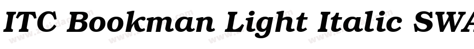 ITC Bookman Light Italic SWA字体转换